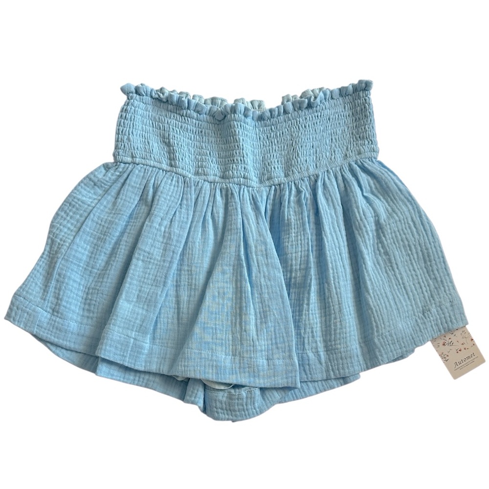Automet | Womens Summer Casual High Waisted Light Blue Shorts | Size Small | NWT - Picture 8 of 14